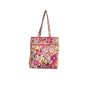 Vera Bradley Quilted Medium Tote in Clementine Retired Pink Green Yellow Orange